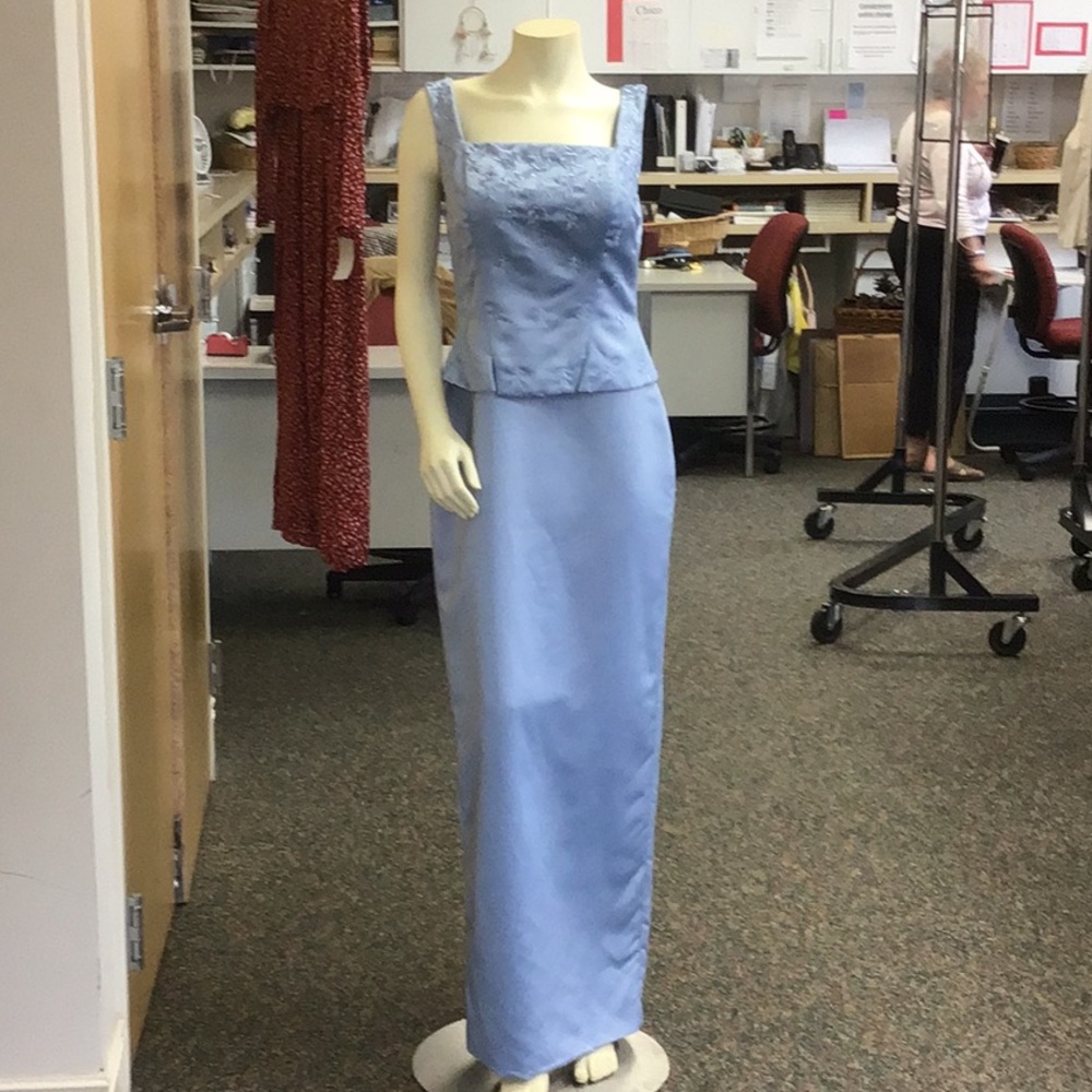 Lt. blue Mother ot Bride floor length 2 Pc dress.